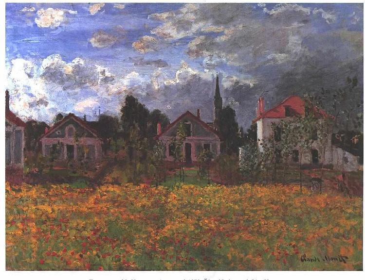Claude Monet Maisons d'Argenteuil France oil painting art